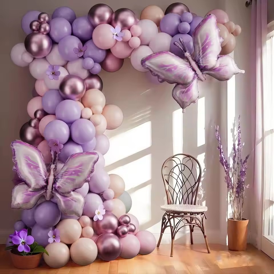 Balloon Arch Kit - Butterfly Balloon Garland Arch Kit Macaron