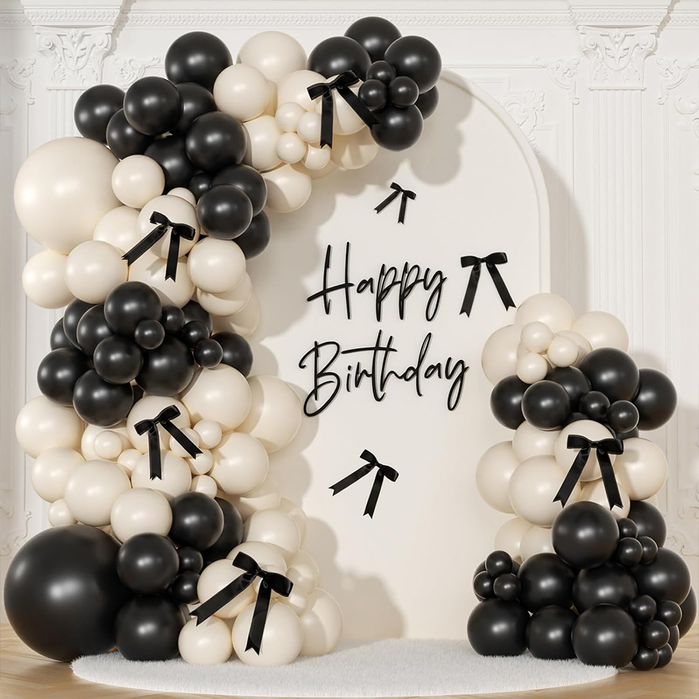 151Pcs Black and Sand White La - Balloon Arch Kit recension och pris