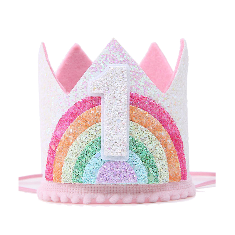 Felt Rainbow Theme Birthday Pa - Party Hat Cone recension och pris