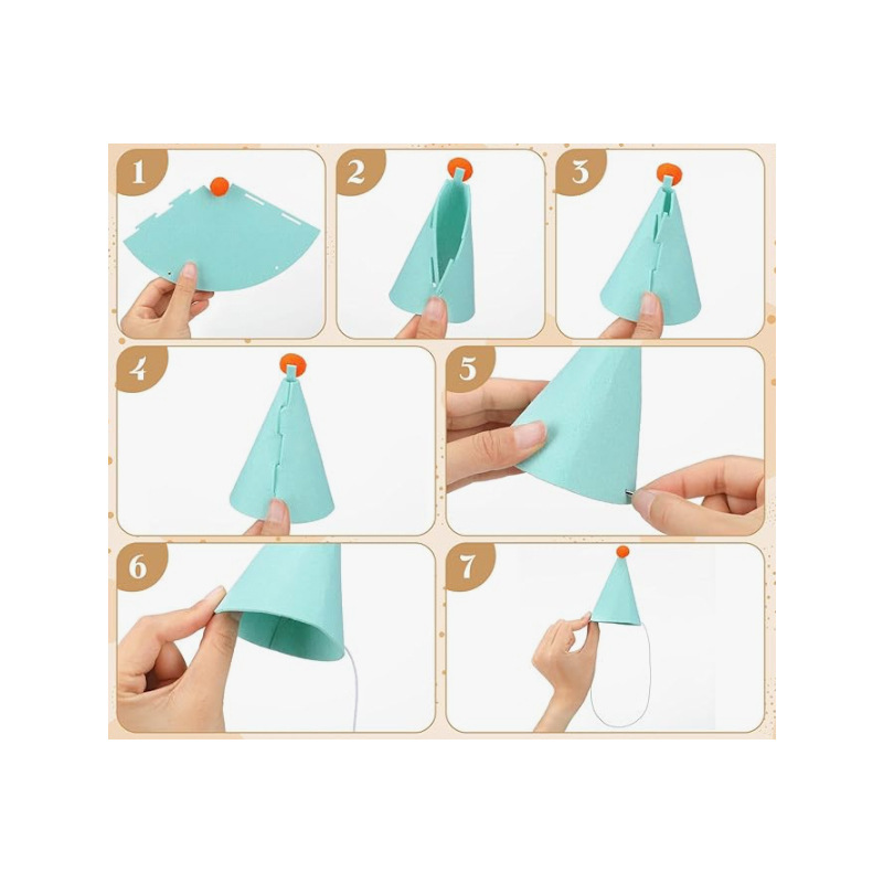 3/6pcs Pet Party Hat Colorful  - Party Hat Cone recension och pris