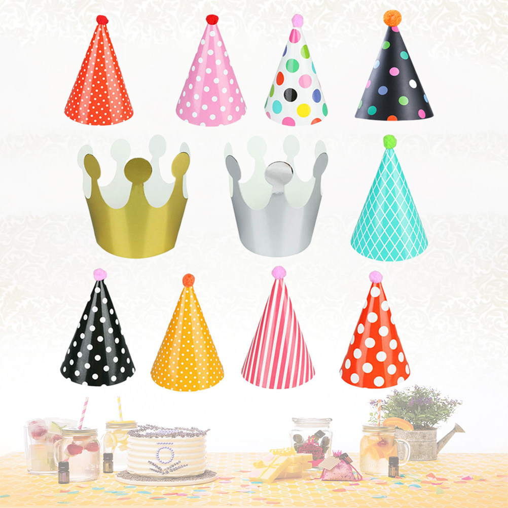 11Pcs Birthday Party Cone Hats - Party Hat Cone recension och pris