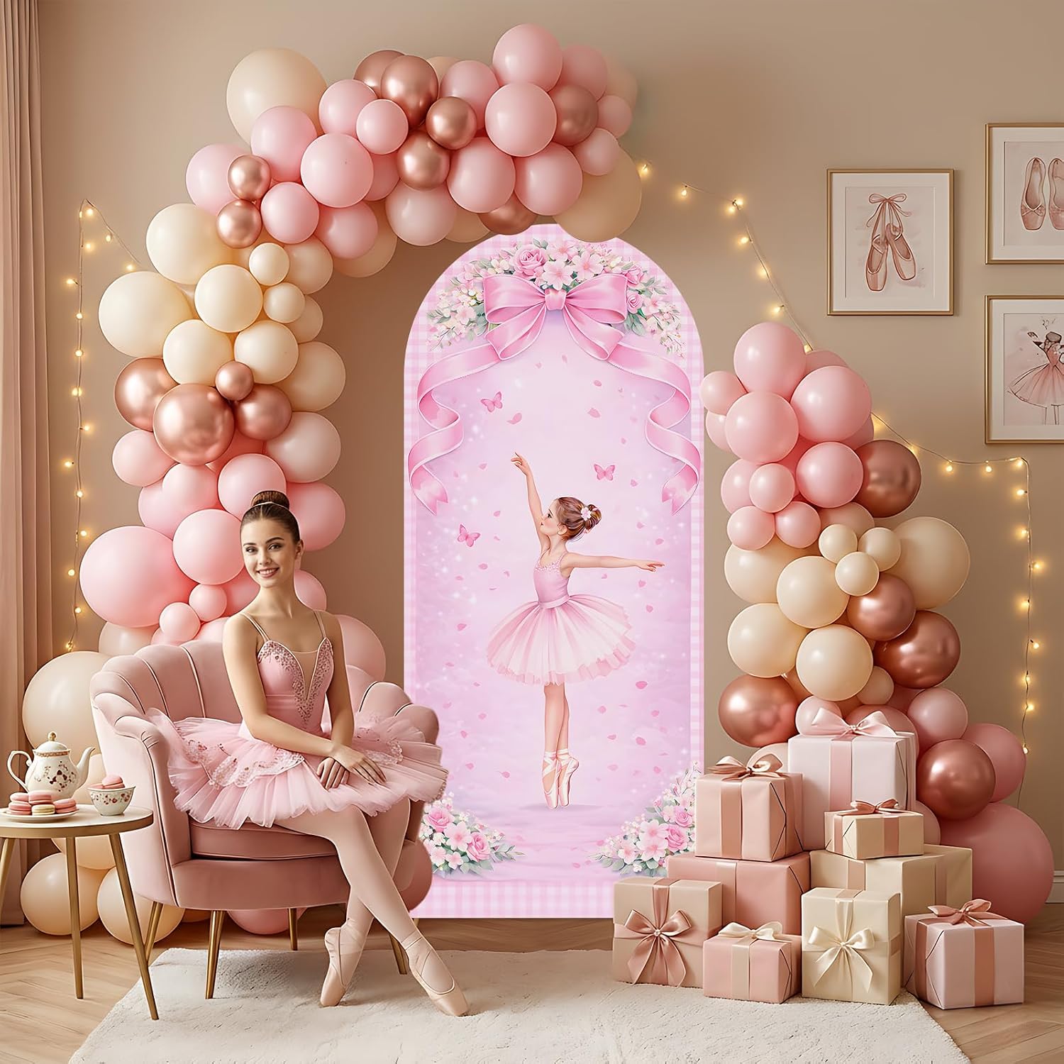 Custom 2-sided Ballerina Arch  - Dessert Table Backdrop recension och pris