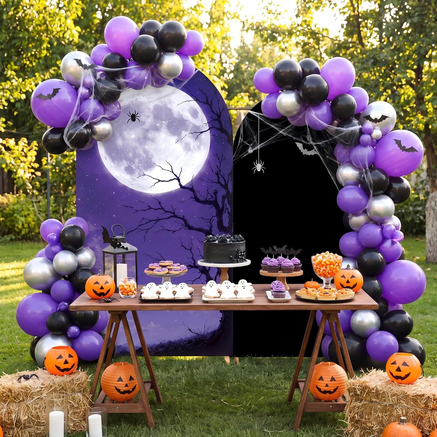 Custom 2-sided Halloween Holid - Dessert Table Backdrop recension och pris