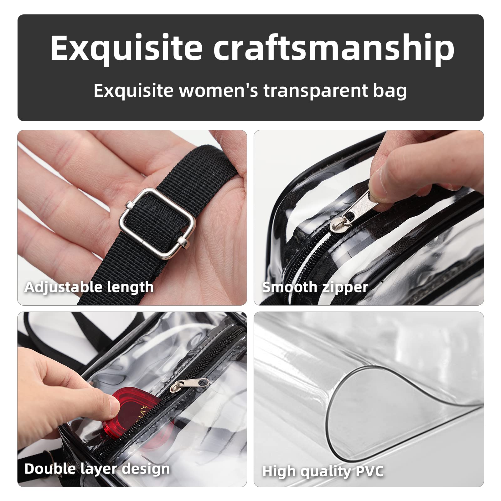 1-10PCS Women Clear Crossbody  - Event & Party Supply recension och pris