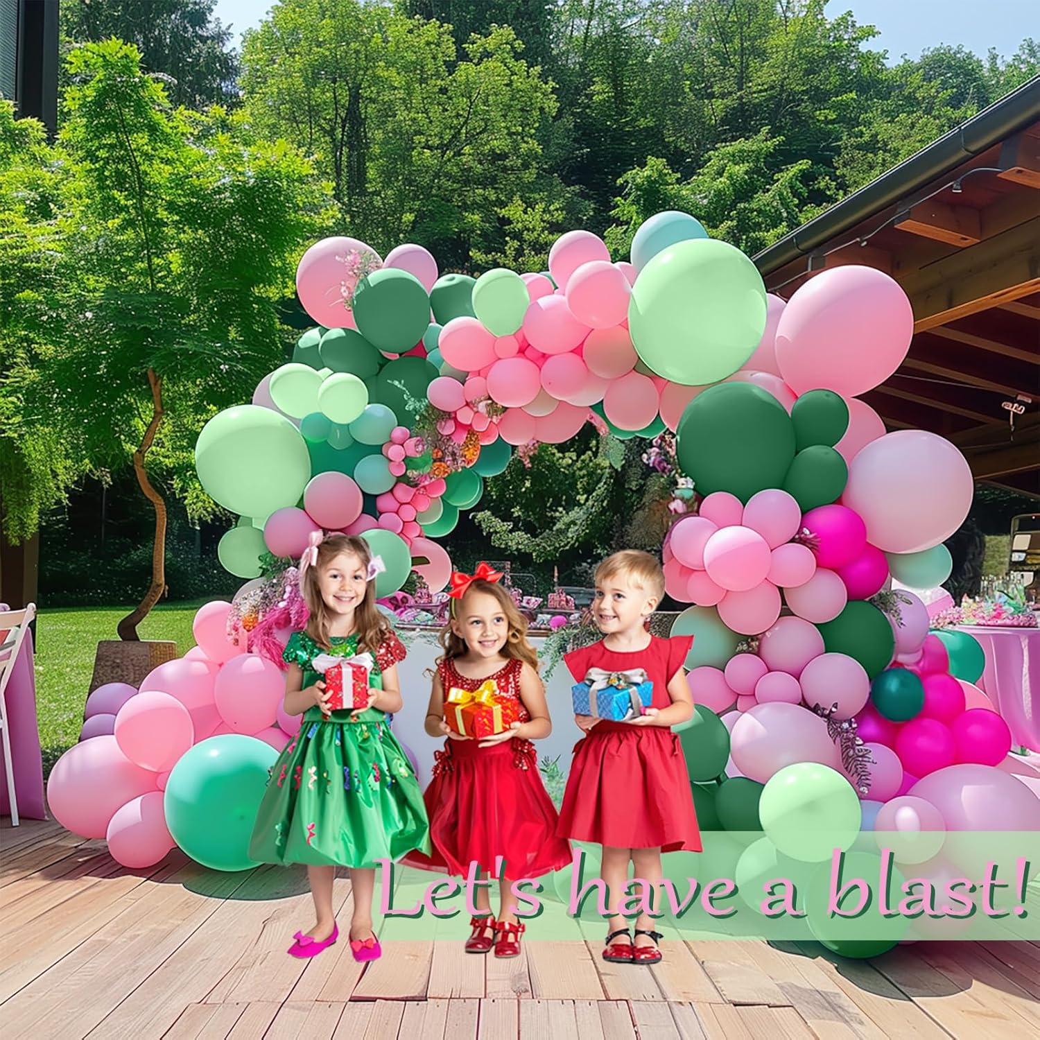 107Pcs Hot Pink Green Balloons - Balloon Arch Kit recension och pris